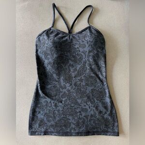 Blue Lululemon Paisley Racerback w/Built in Bra